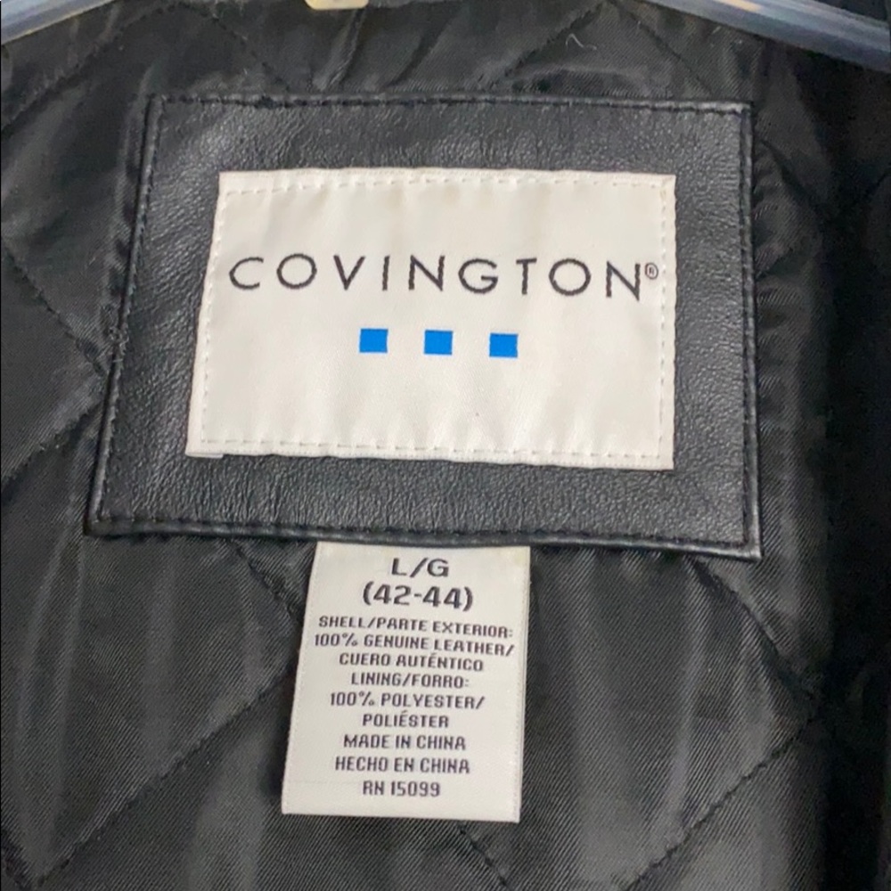 Leather men’s jacket zipper up - Picture 3 of 10